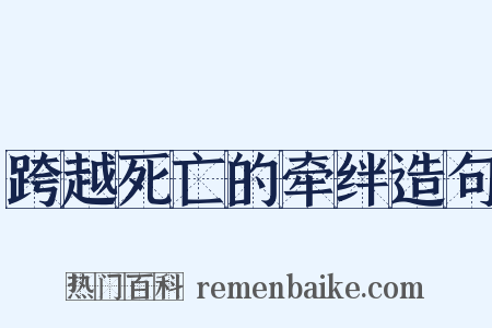 跨越死亡的牵绊造句是什么意思的图片